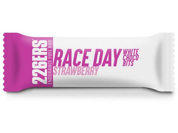 RACE DAY CHOCO BITS - CHOCOLATE BLANCO Y FRESA