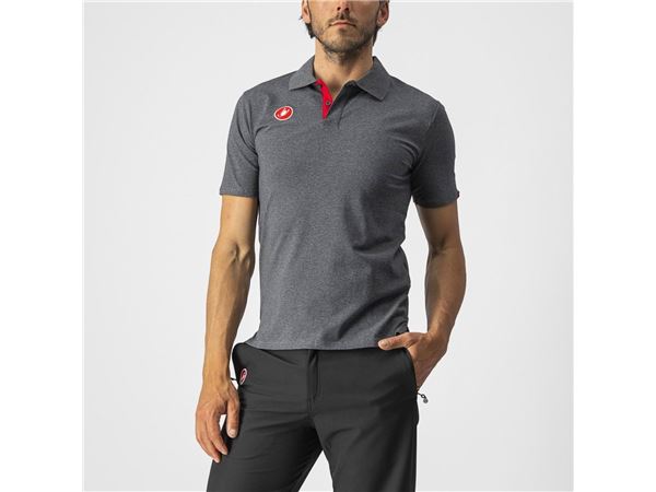 RACE DAY POLO MELANGE GRAY